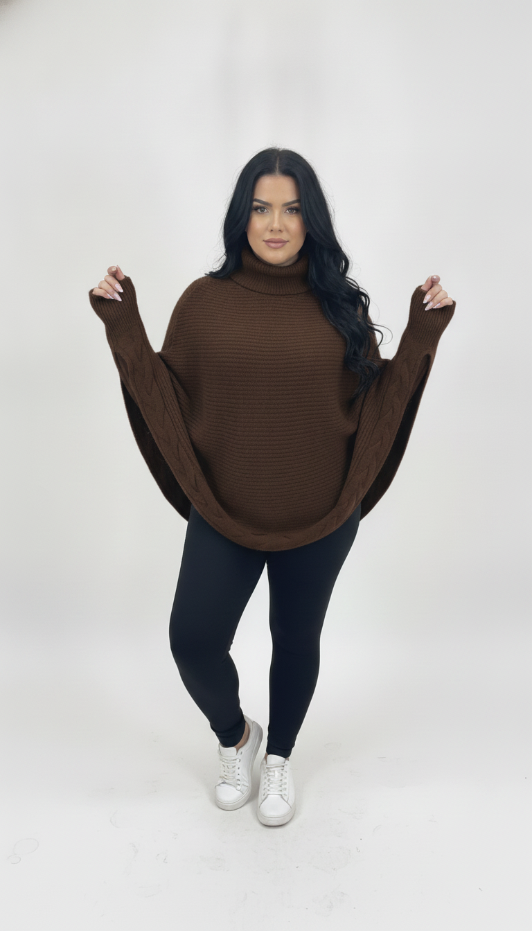 Poncho Trança Aquarela