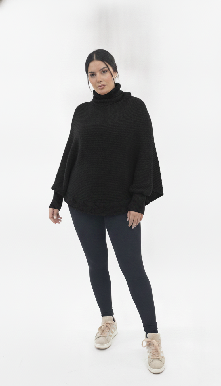 Poncho Trança Aquarela