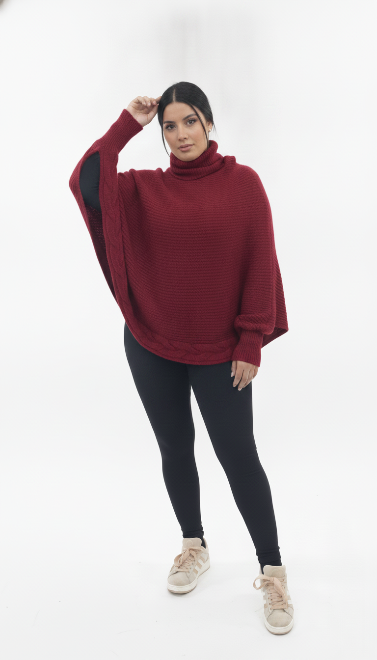 Poncho Trança Aquarela