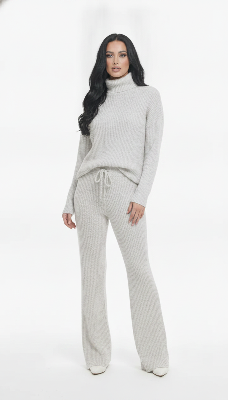 Conjunto Blusa e Calça Canelado