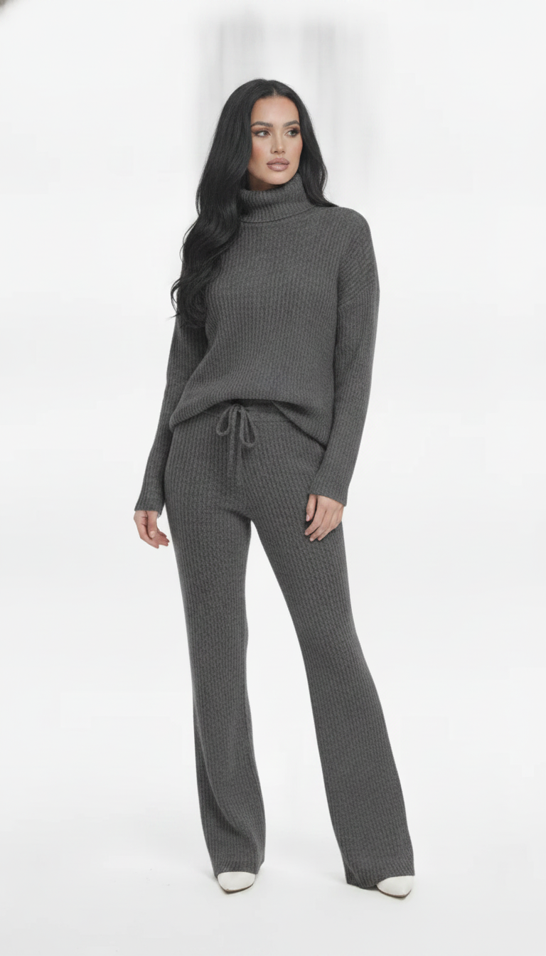 Conjunto Blusa e Calça Canelado