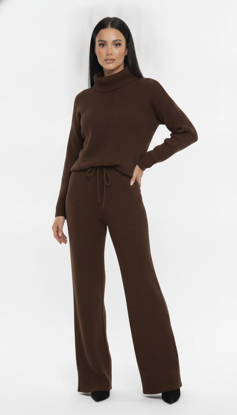 Conjunto Blusa e Calça Canelado