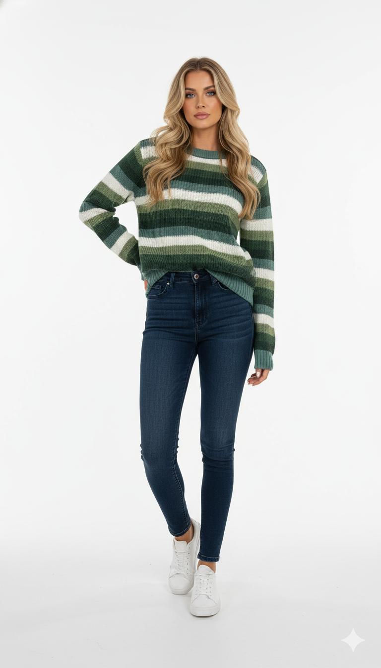 Blusa Listrada de Lã