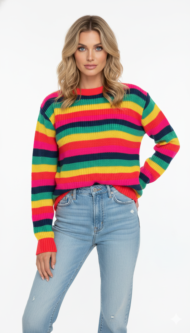 Blusa Listrada de Lã