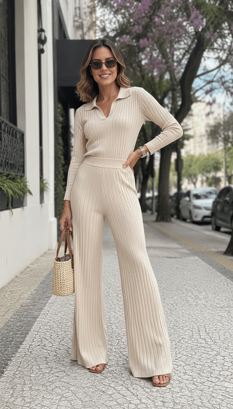 Conjunto Blusa e Calça Lina