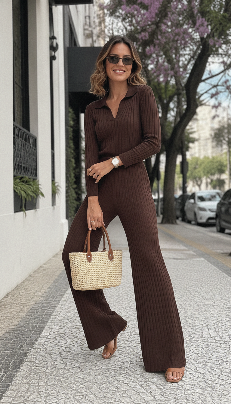 Conjunto Blusa e Calça Lina