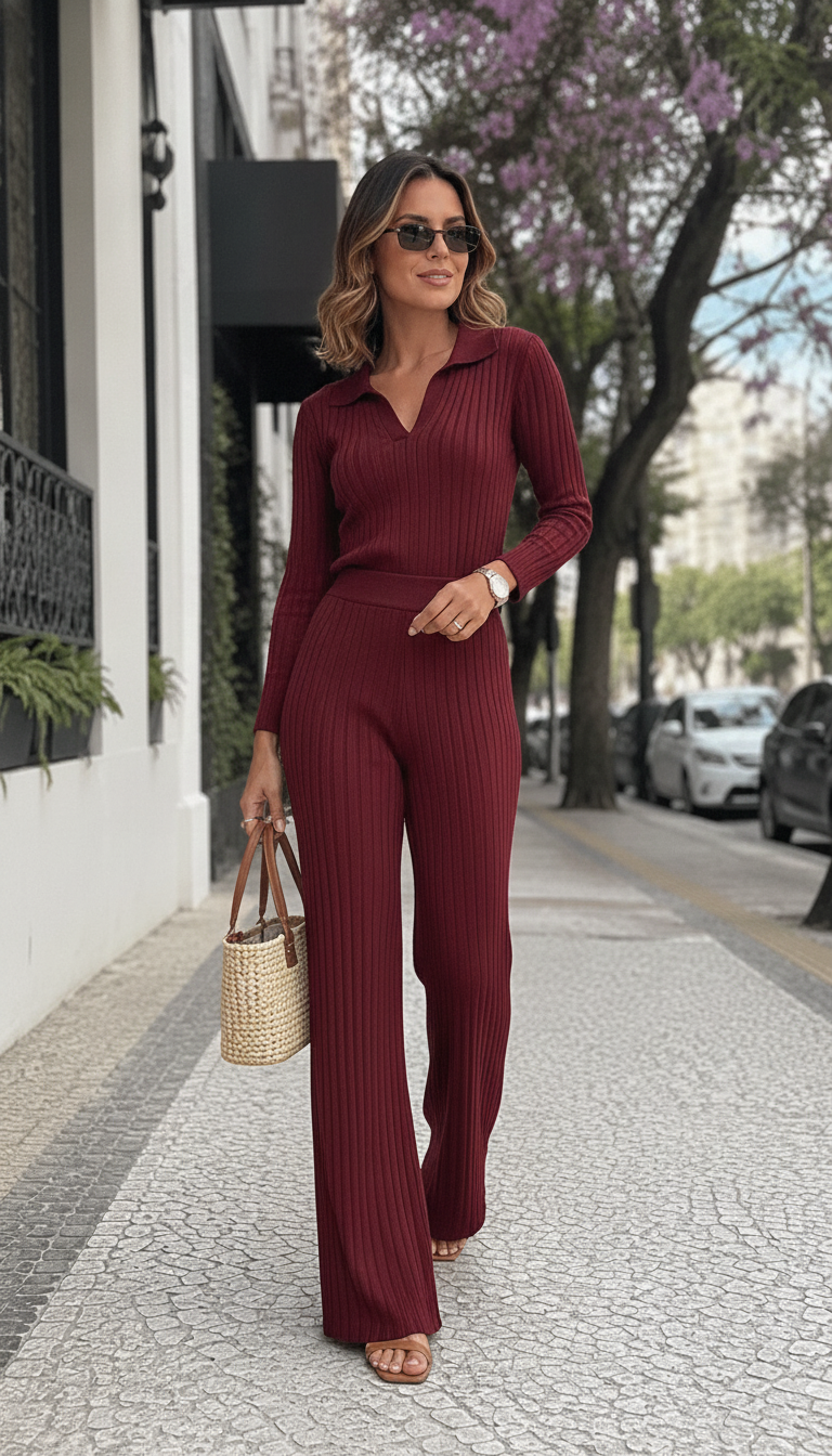 Conjunto Blusa e Calça Lina