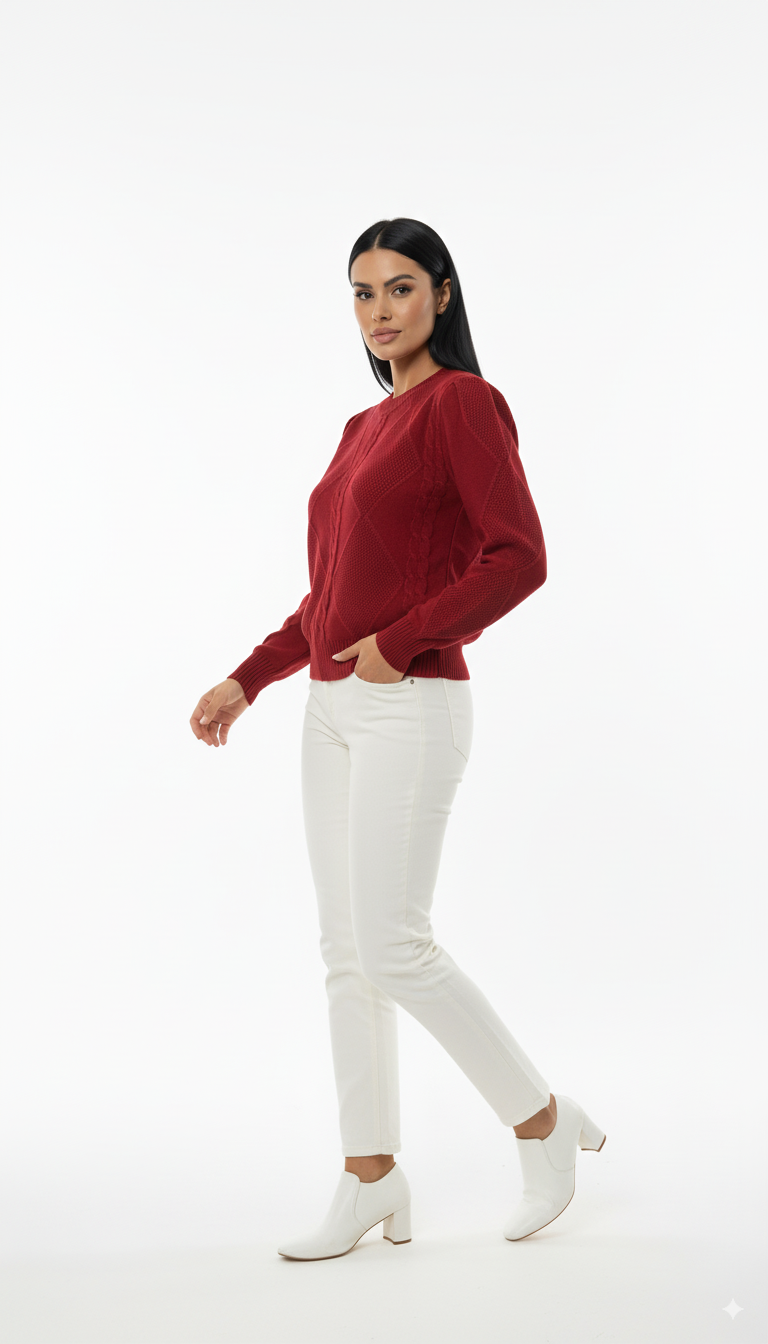 Blusa de Modal Detalhe Losango