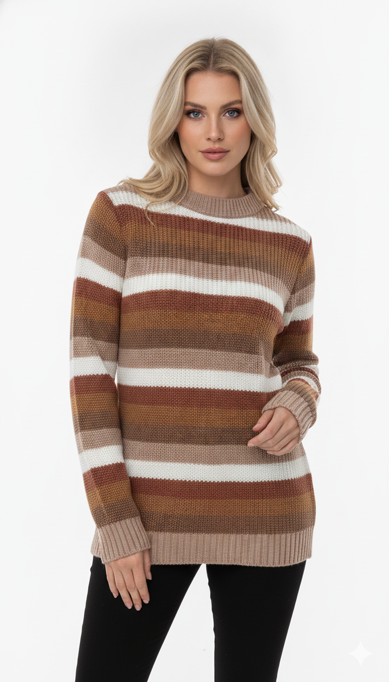 Blusa Listrada de Lã