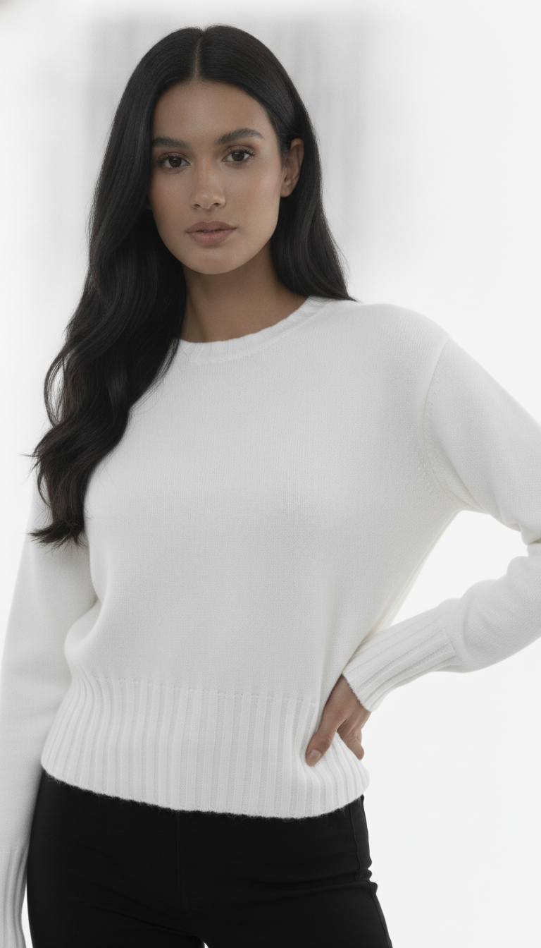 Blusa com Acabamento Canelado