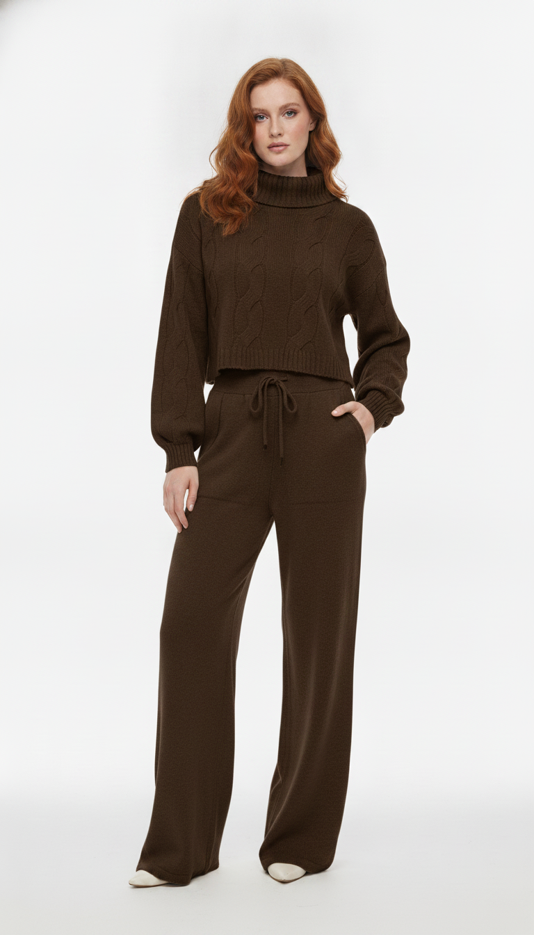 Conjunto Blusa e Calça Gola Role