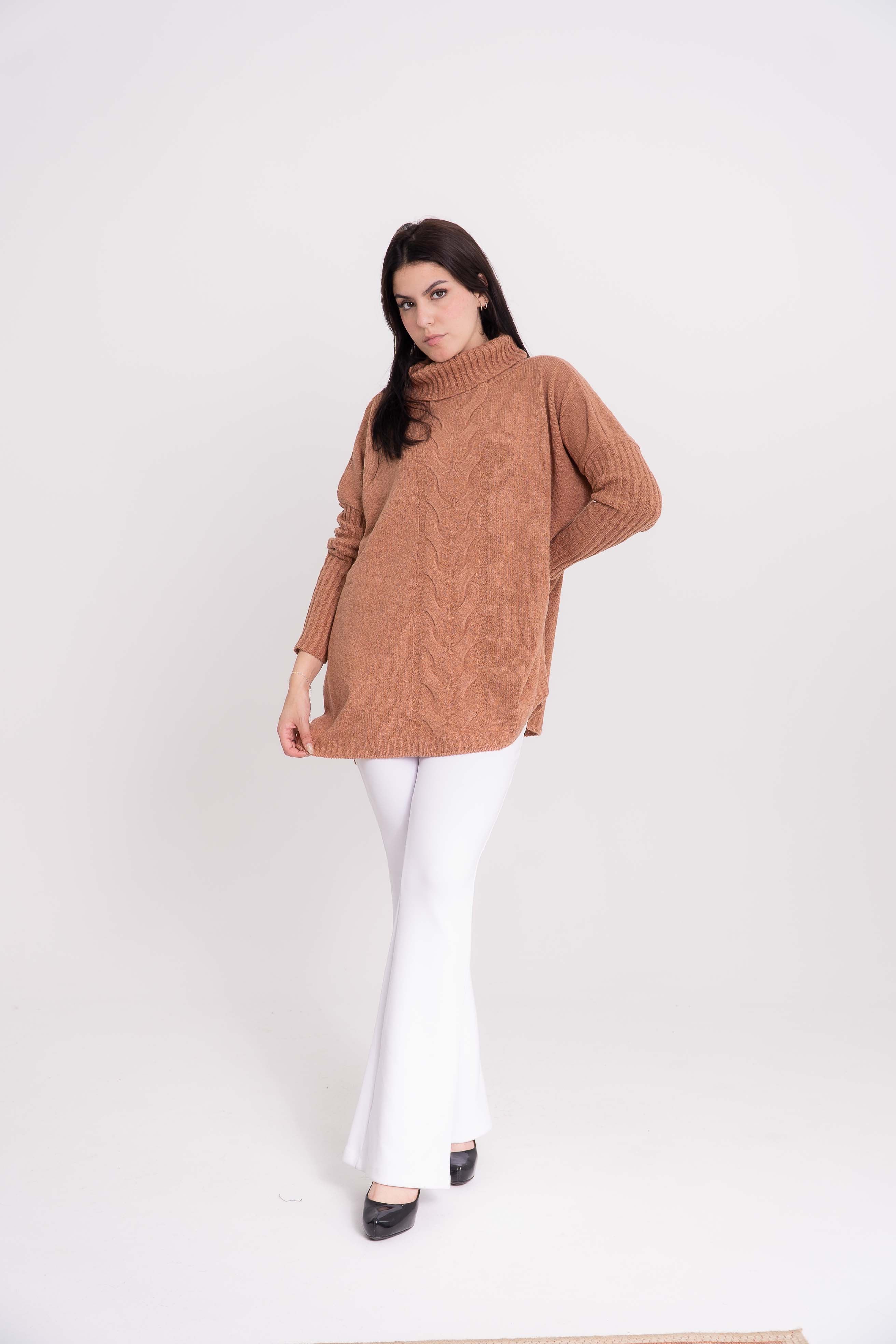 Poncho Mousse Trançado