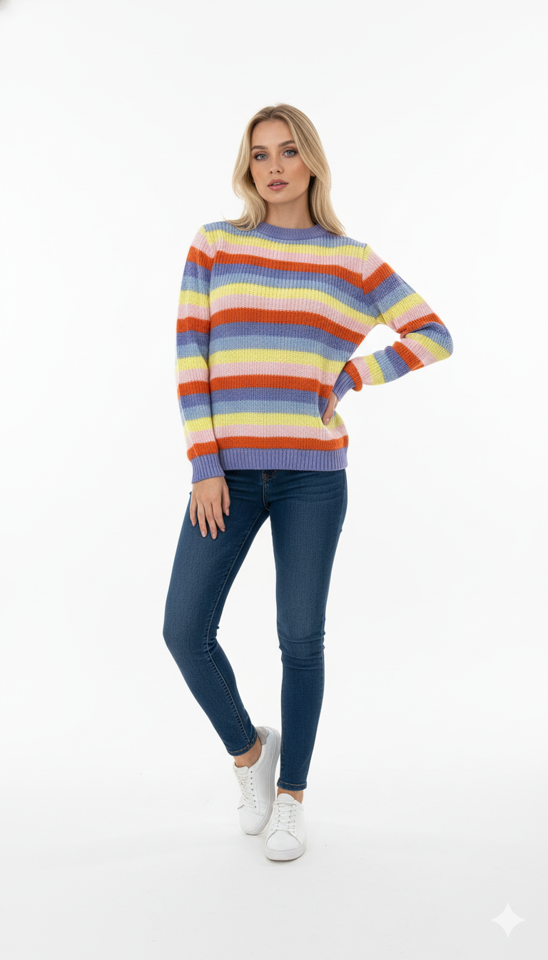 Blusa Listrada de Lã