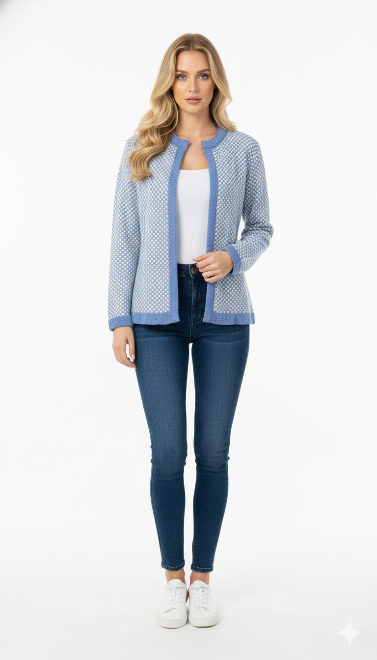 Casaquinho  Xadrez  Mousse  Curto