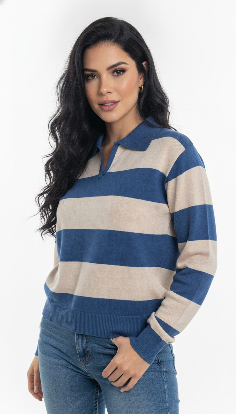 Blusa Gola Polo Listras