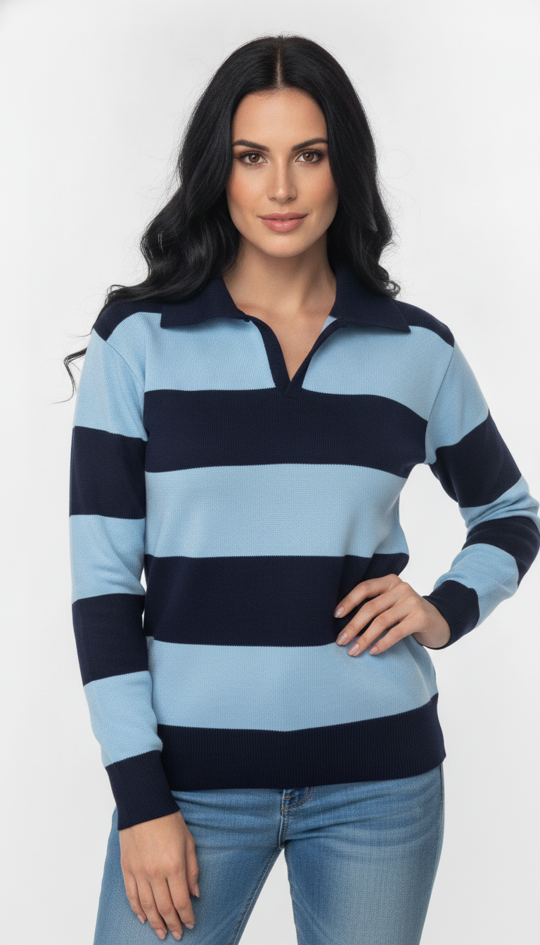 Blusa Gola Polo Listras