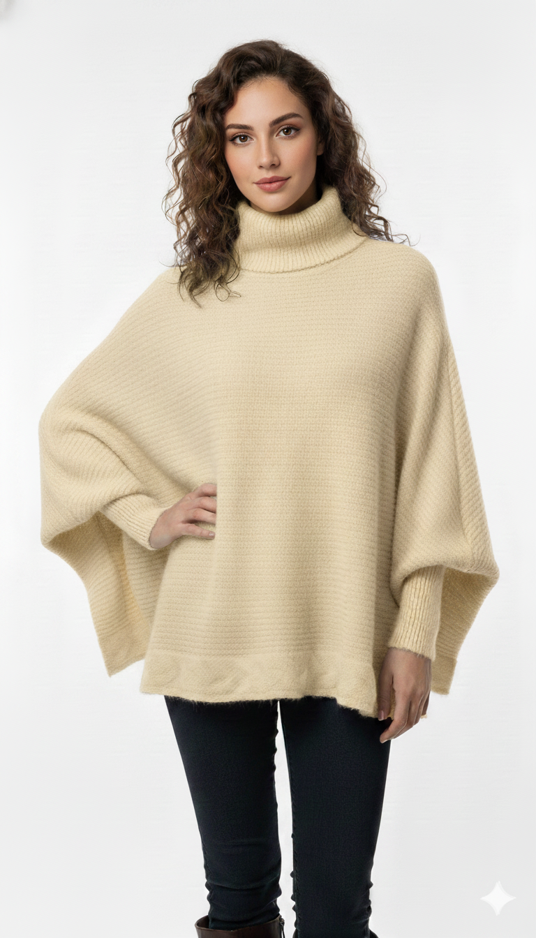 Poncho Trança Aquarela