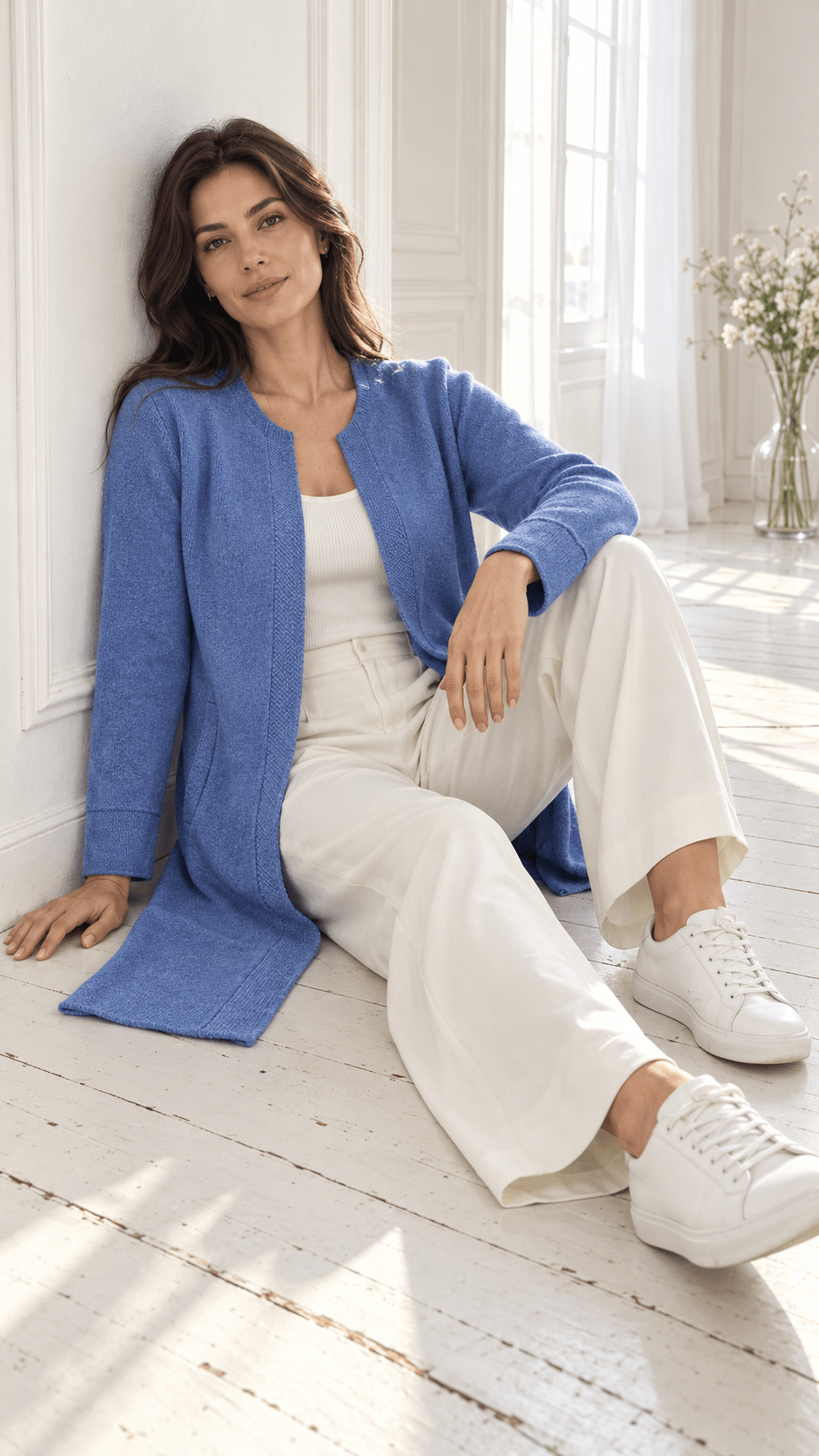 Cardigan Mousse Longo com Bolso