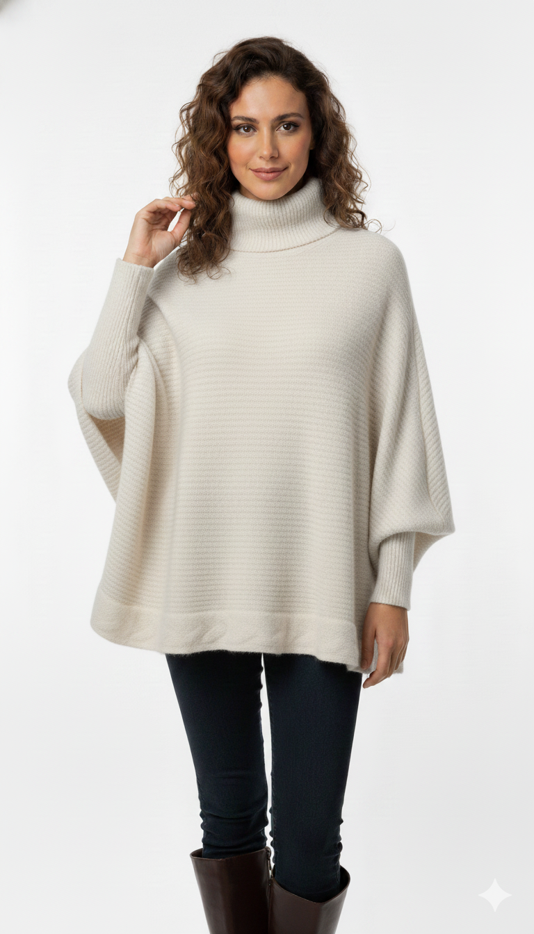 Poncho Trança Aquarela