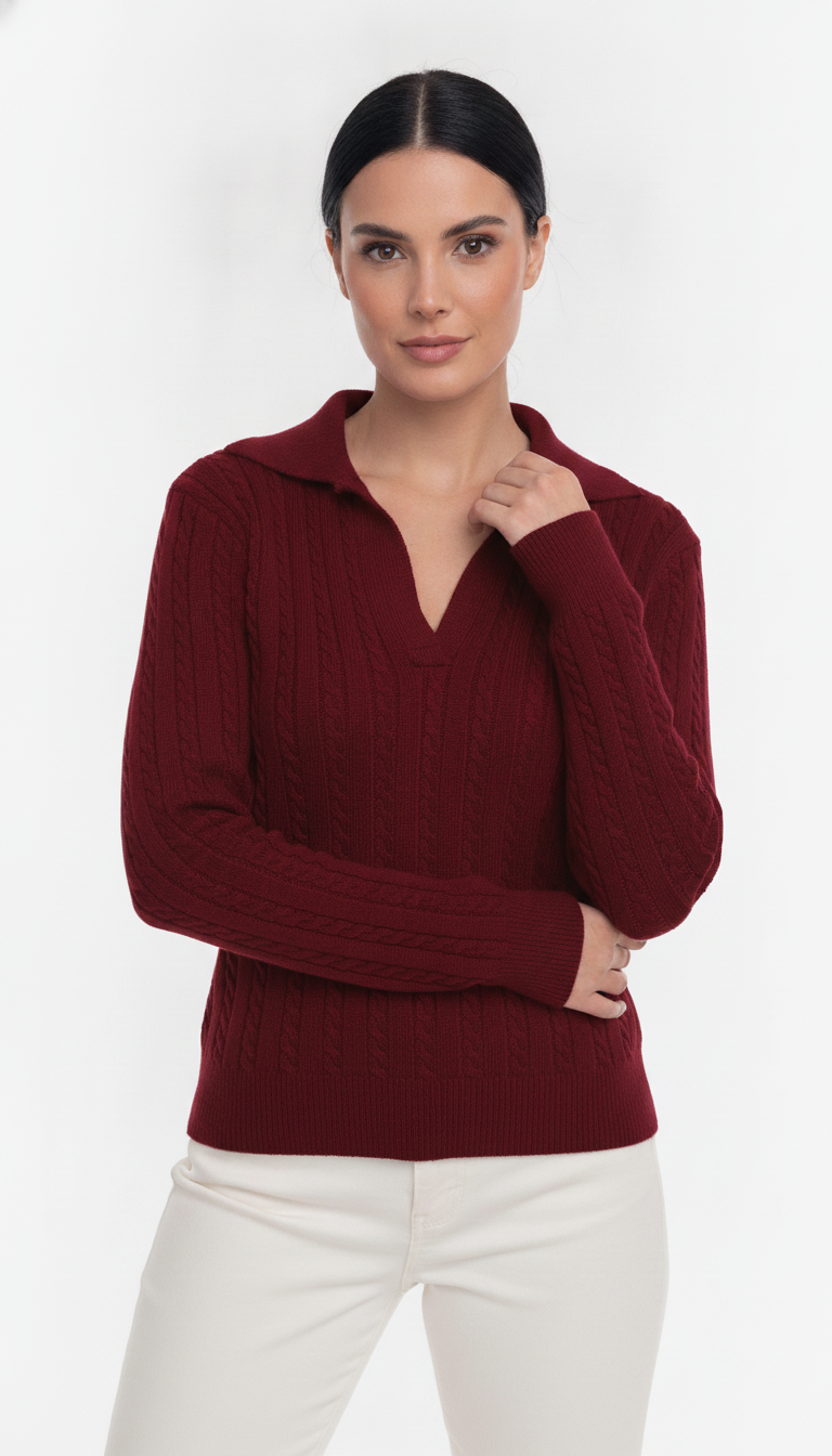 Blusa Gola Polo Trançada