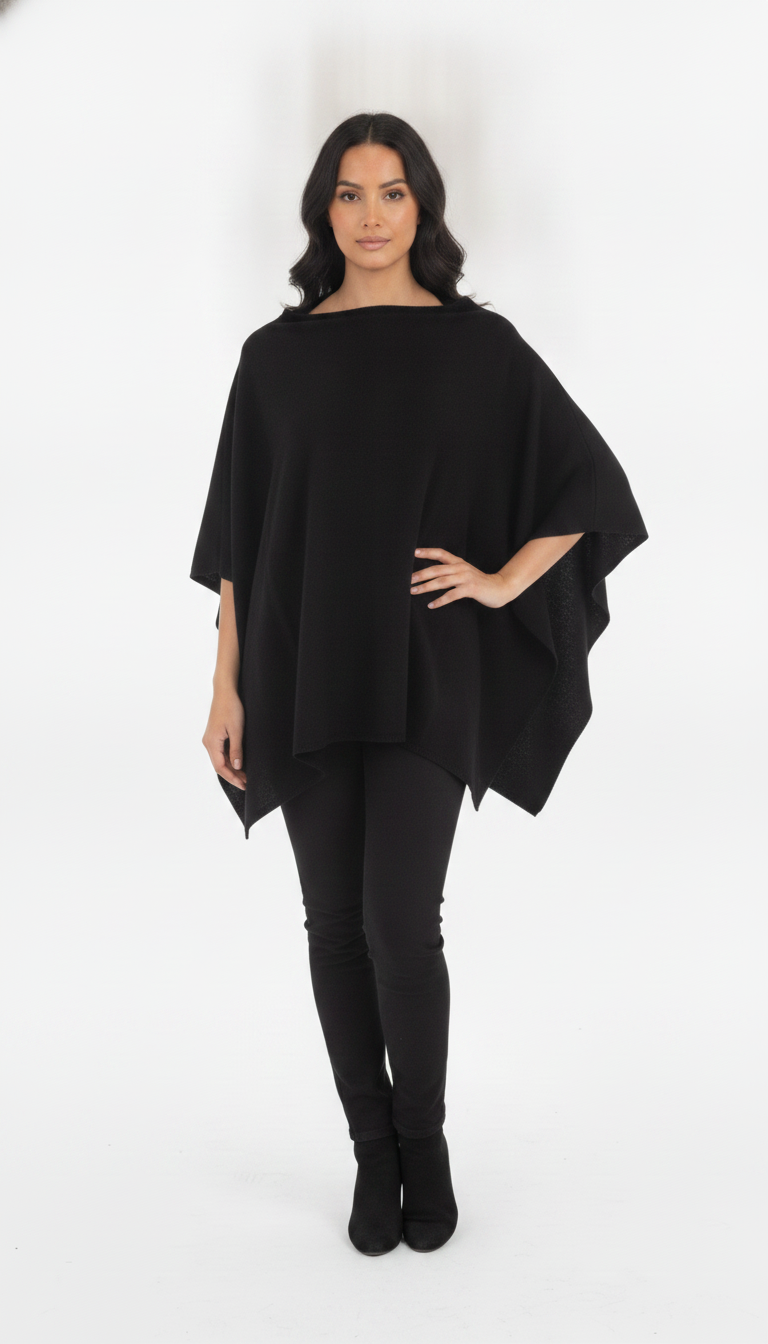 Poncho quadrado mousse