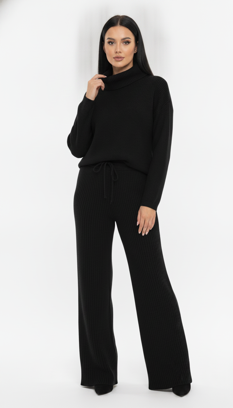 Conjunto Blusa e Calça Canelado