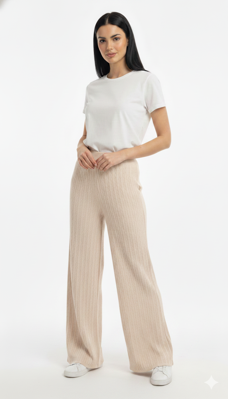 Calça de Modal Trançada