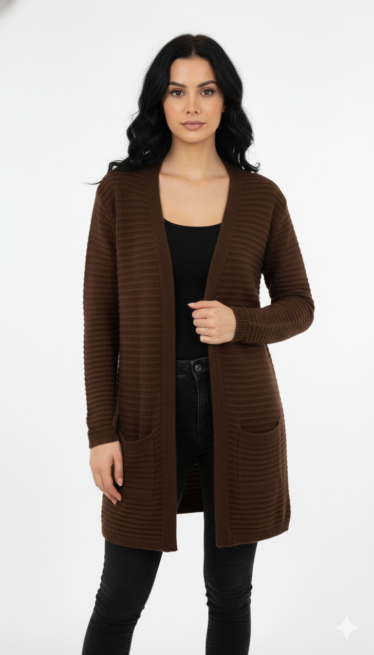 Cardigan com Bolso Aquarela