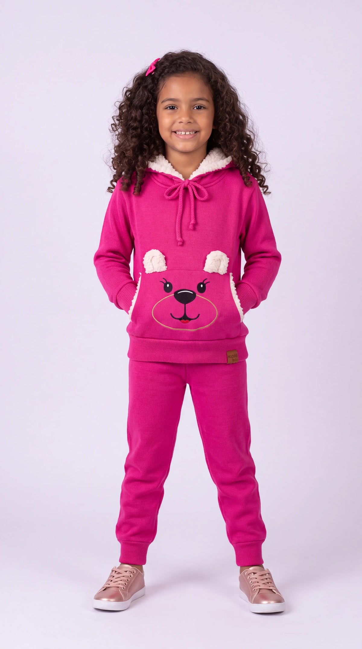 Blusa Infantil Canguru Ursinho com Capuz Unissex