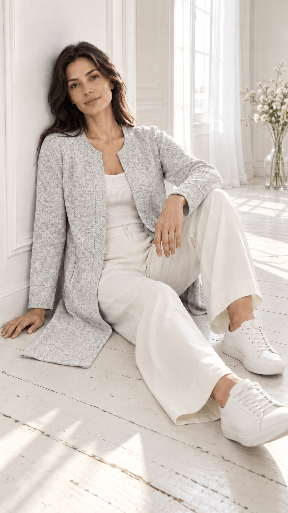 Cardigan Mousse Longo com Bolso