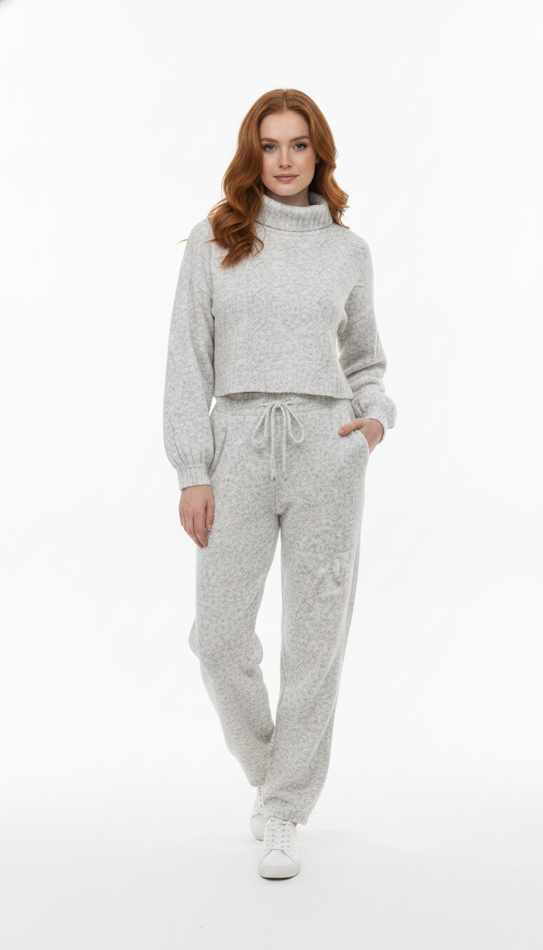 Conjunto Blusa e Calça Gola Role