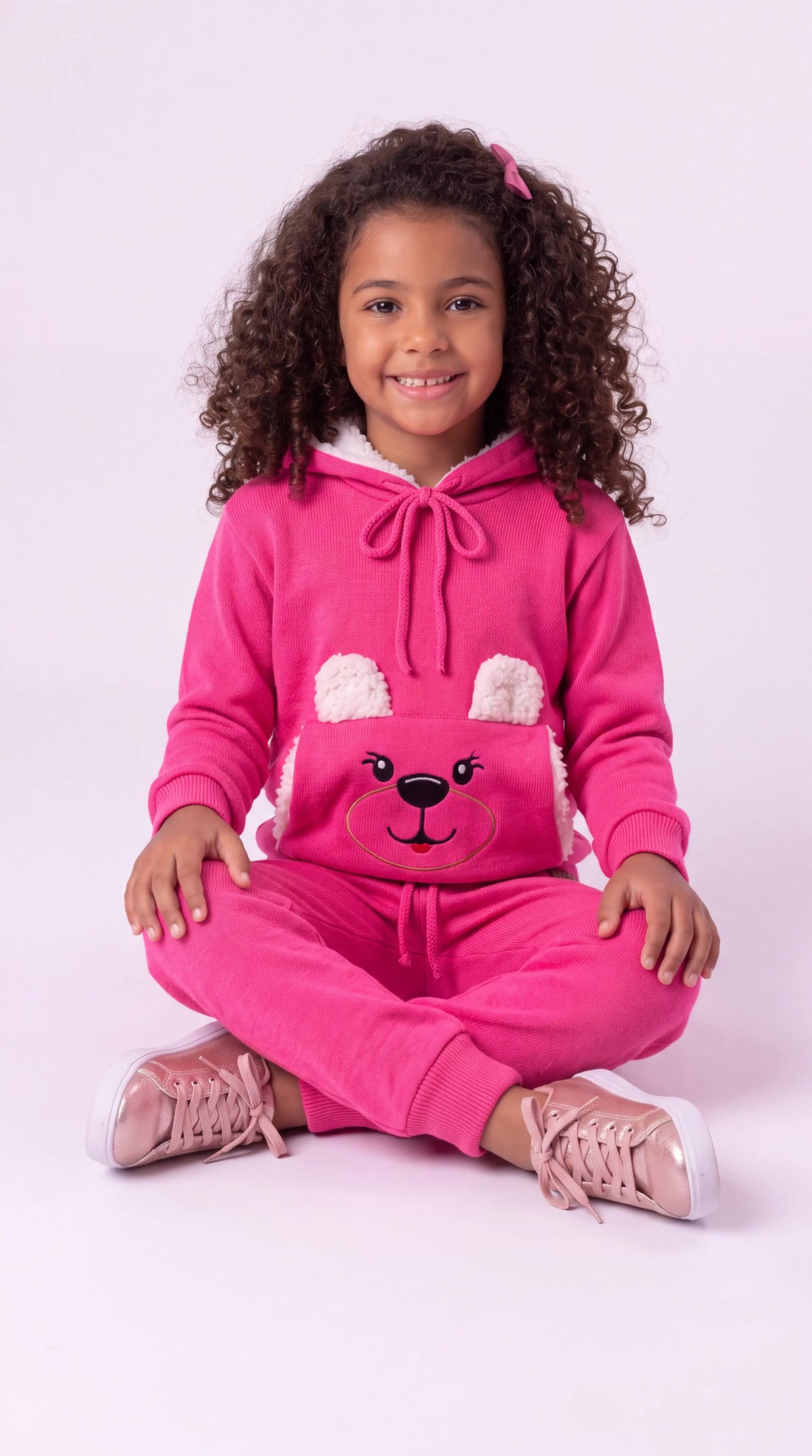 Blusa Infantil Canguru Ursinho com Capuz Unissex