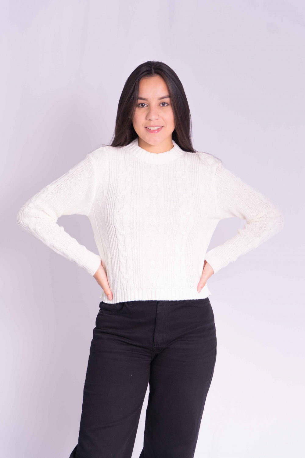 Blusa Cropped Detalhes Relevo