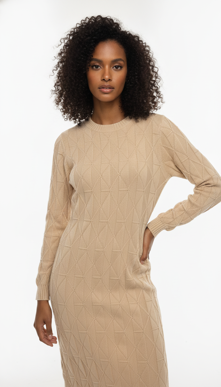 Vestido Detalhado de Modal