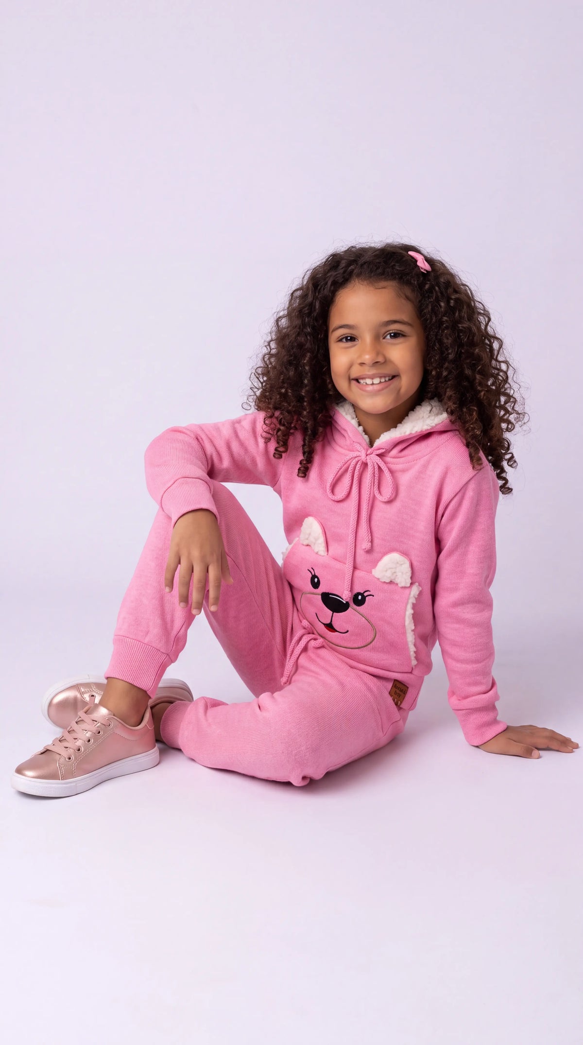 Blusa Infantil Canguru Ursinho com Capuz Unissex