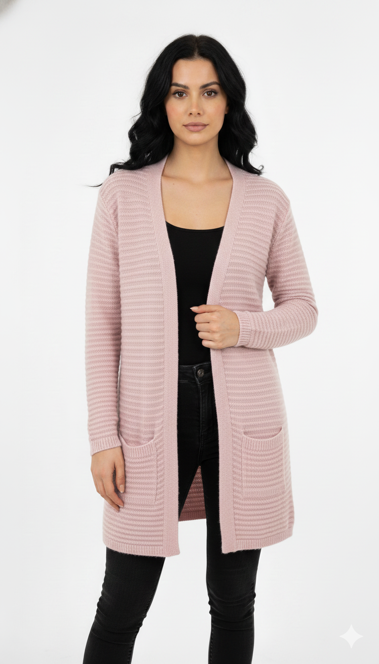 Cardigan com Bolso Aquarela