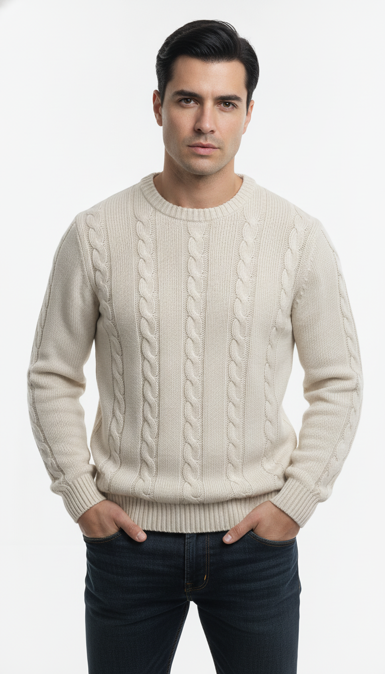 Suéter Masculino Trançado